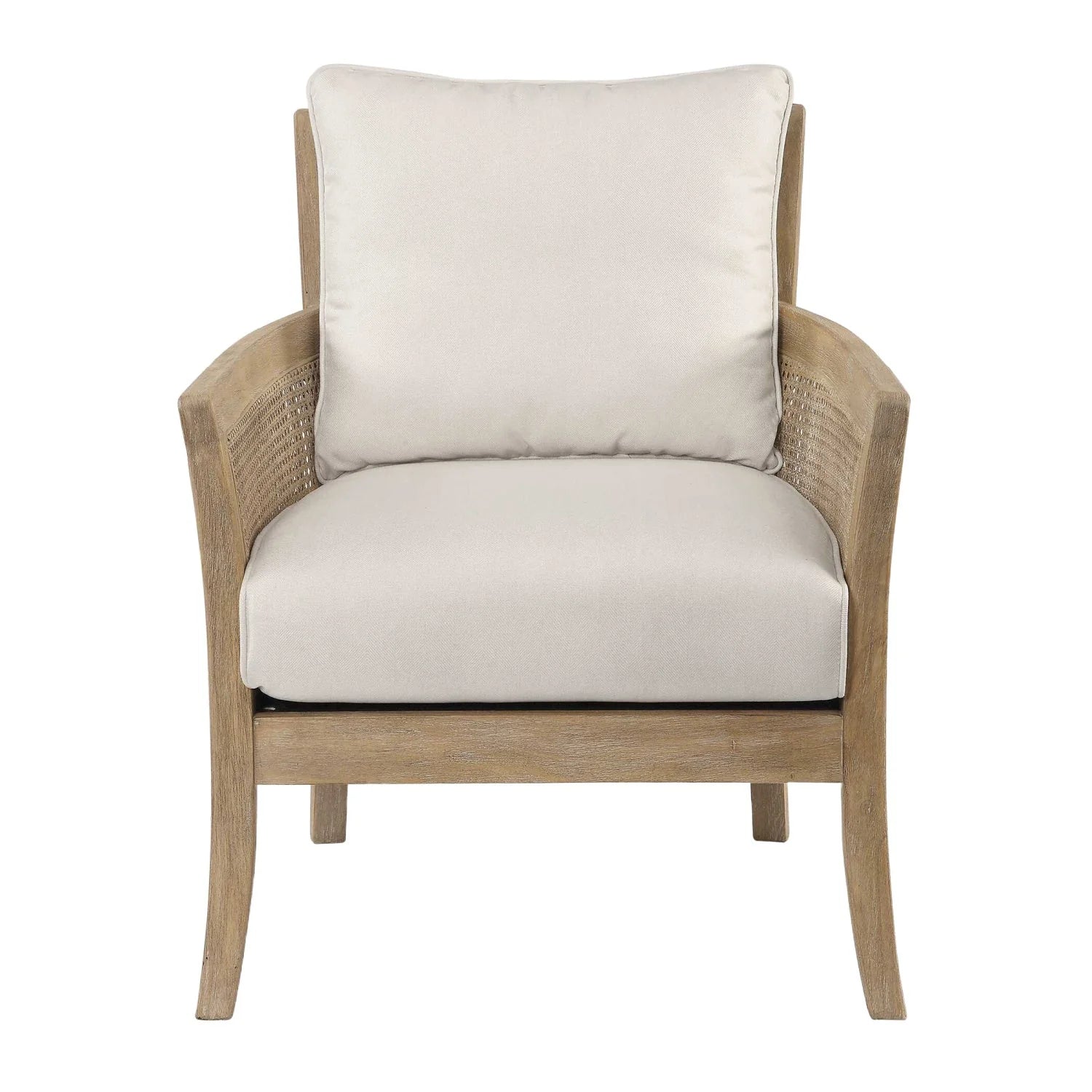 Luxury Canework Padded Lounge Chair Modern Italian Style for Villa