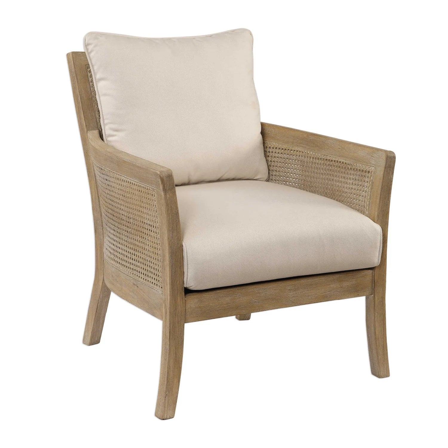 Luxury Canework Padded Lounge Chair Modern Italian Style for Villa