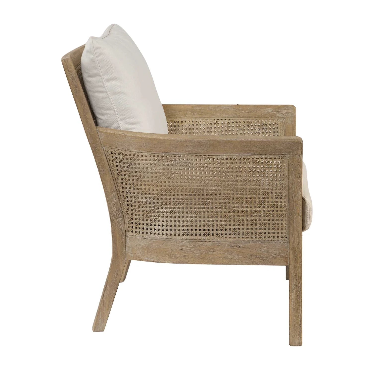 Luxury Canework Padded Lounge Chair Modern Italian Style for Villa