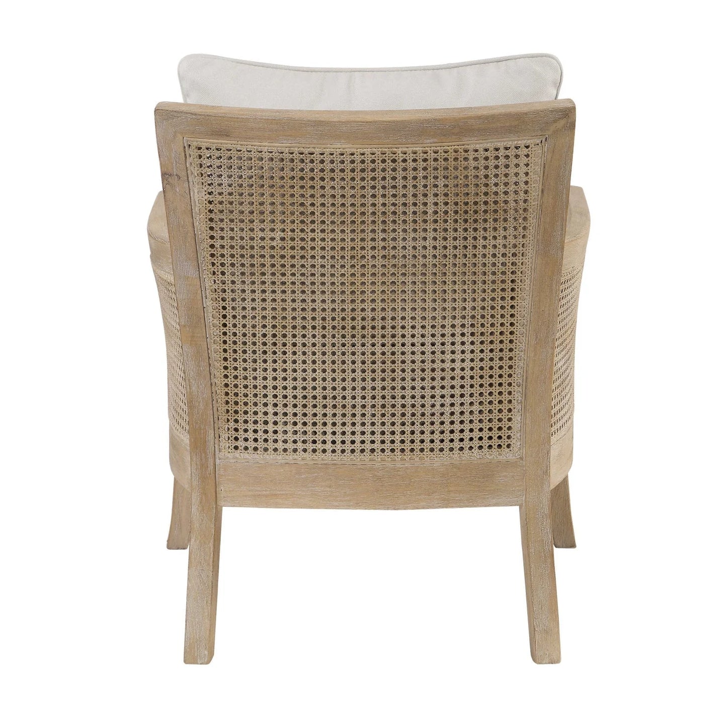 Luxury Canework Padded Lounge Chair Modern Italian Style for Villa