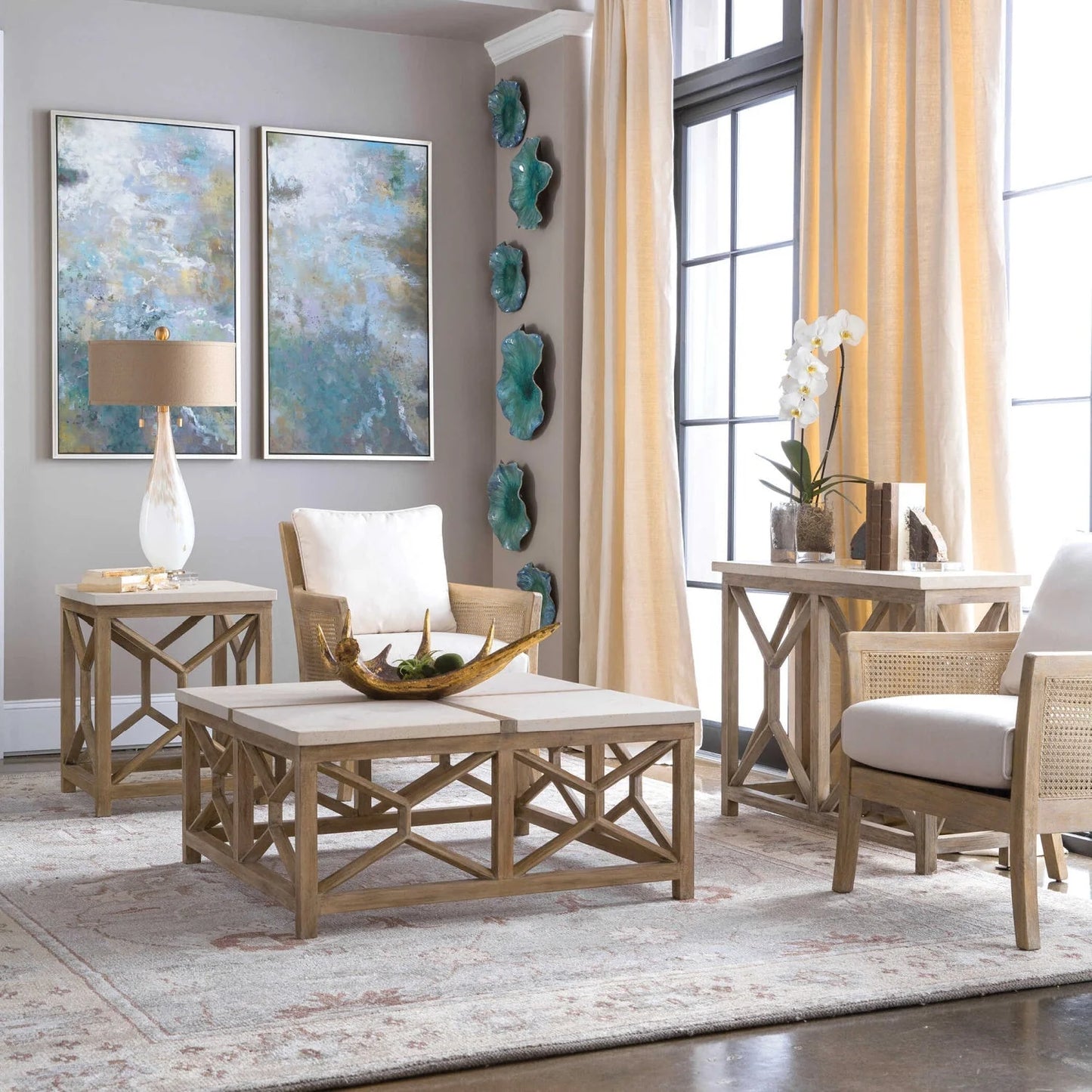 Luxury Canework Padded Lounge Chair Modern Italian Style for Villa