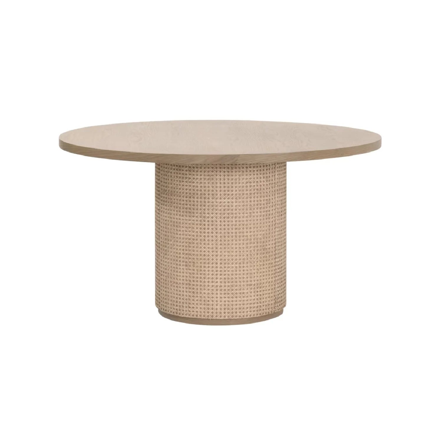 Luxury Cannes Oak Round Dining Table Modern Italian Style for Villa