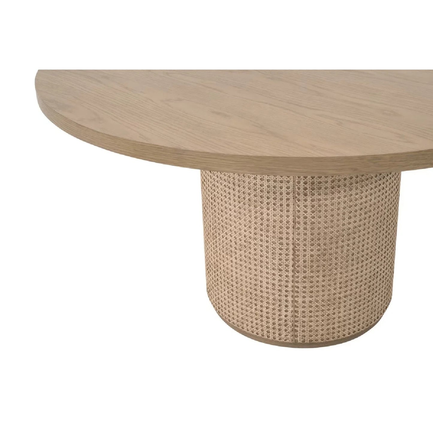 Luxury Cannes Oak Round Dining Table Modern Italian Style for Villa