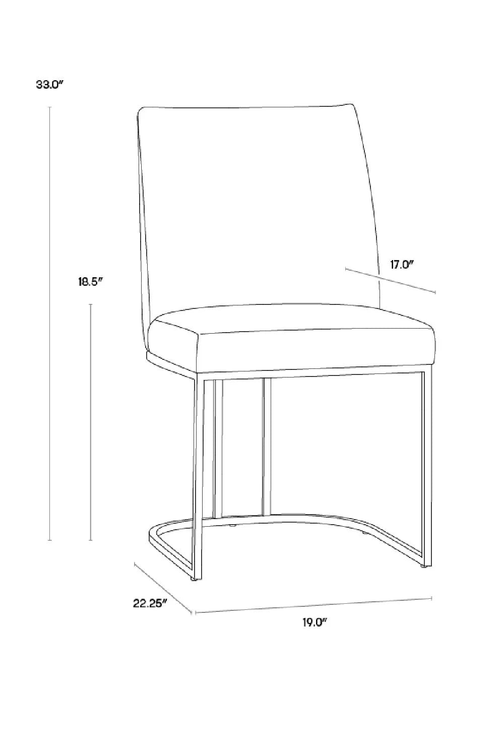 Luxury Cantilevered Fabric Modern Dining Chair European Style for Villa
