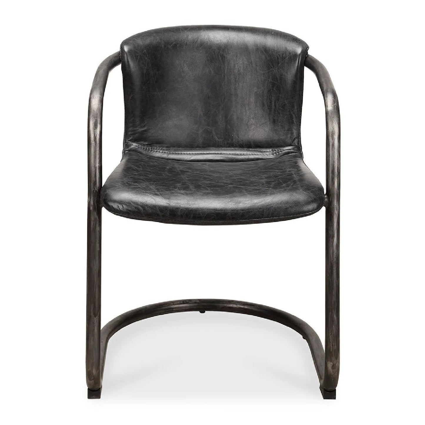 Luxury Cantilevered Iron Dining Armchair European Style for Villa