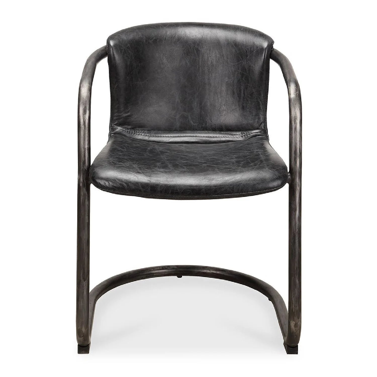 Luxury Cantilevered Iron Dining Armchair European Style for Villa