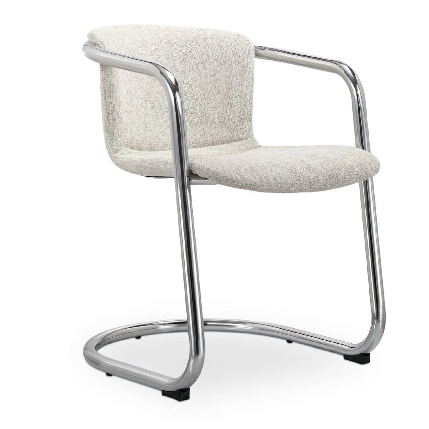 Luxury Cantilevered Iron Dining Armchair European Style for Villa