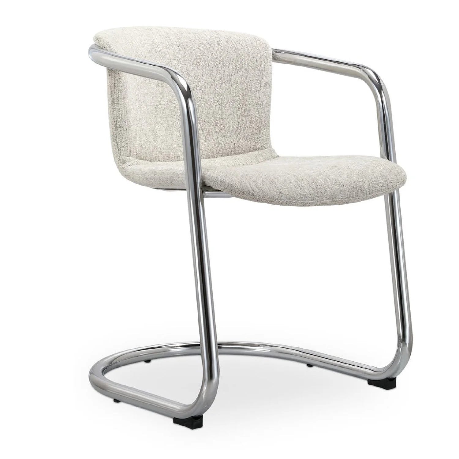 Luxury Cantilevered Iron Dining Armchair European Style for Villa