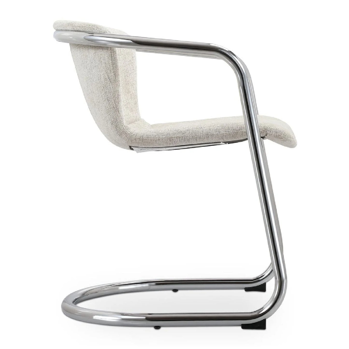 Luxury Cantilevered Iron Dining Armchair European Style for Villa