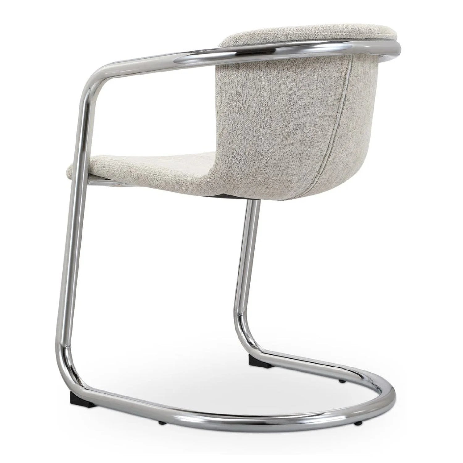 Luxury Cantilevered Iron Dining Armchair European Style for Villa
