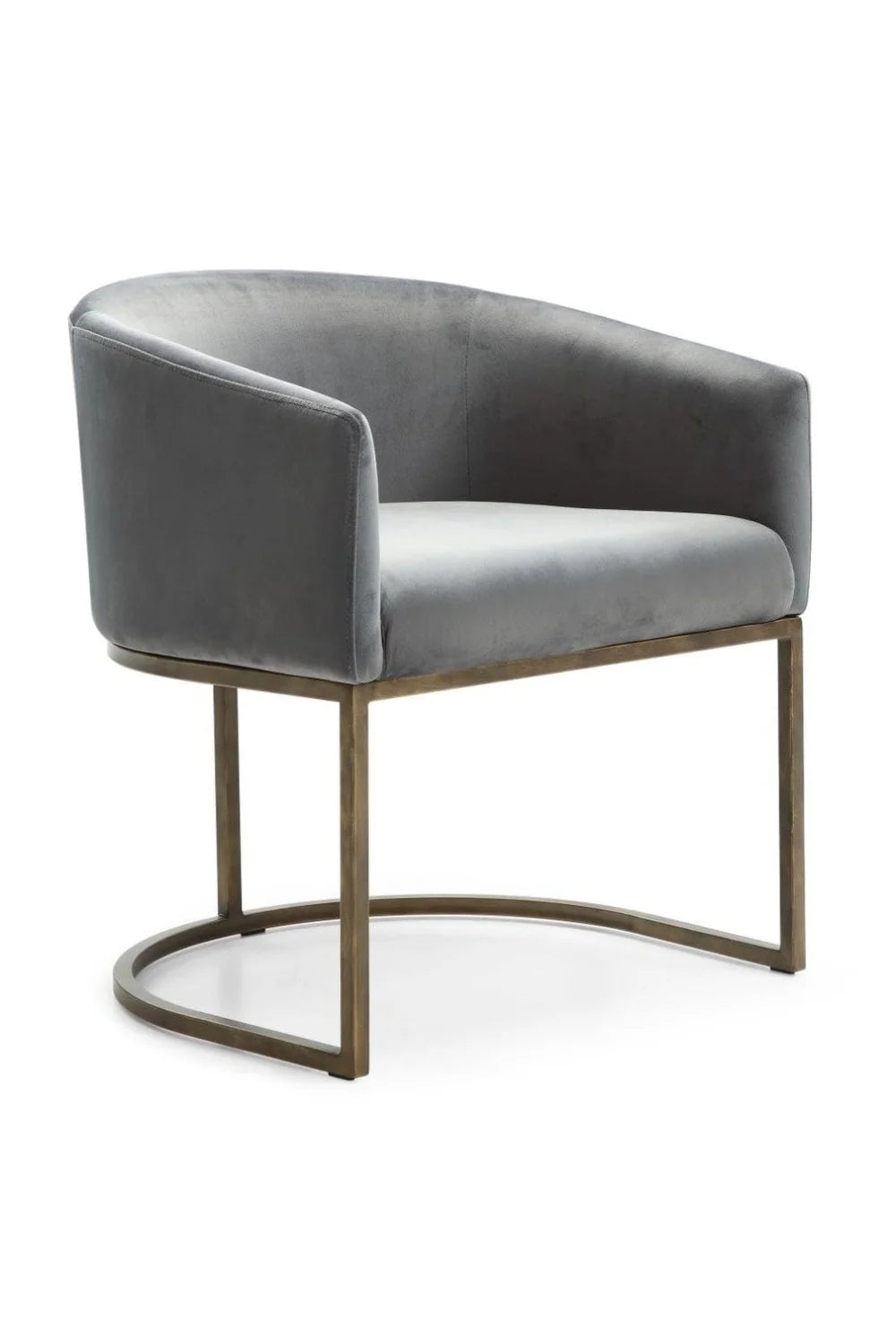 Luxury Cantilevered Velvet Modern Dining Chair European Style for Villa