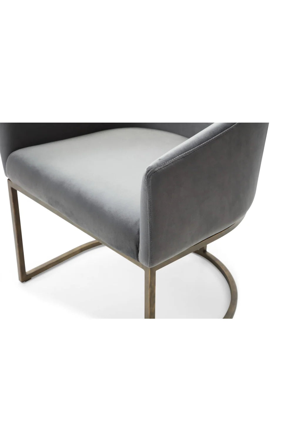 Luxury Cantilevered Velvet Modern Dining Chair European Style for Villa