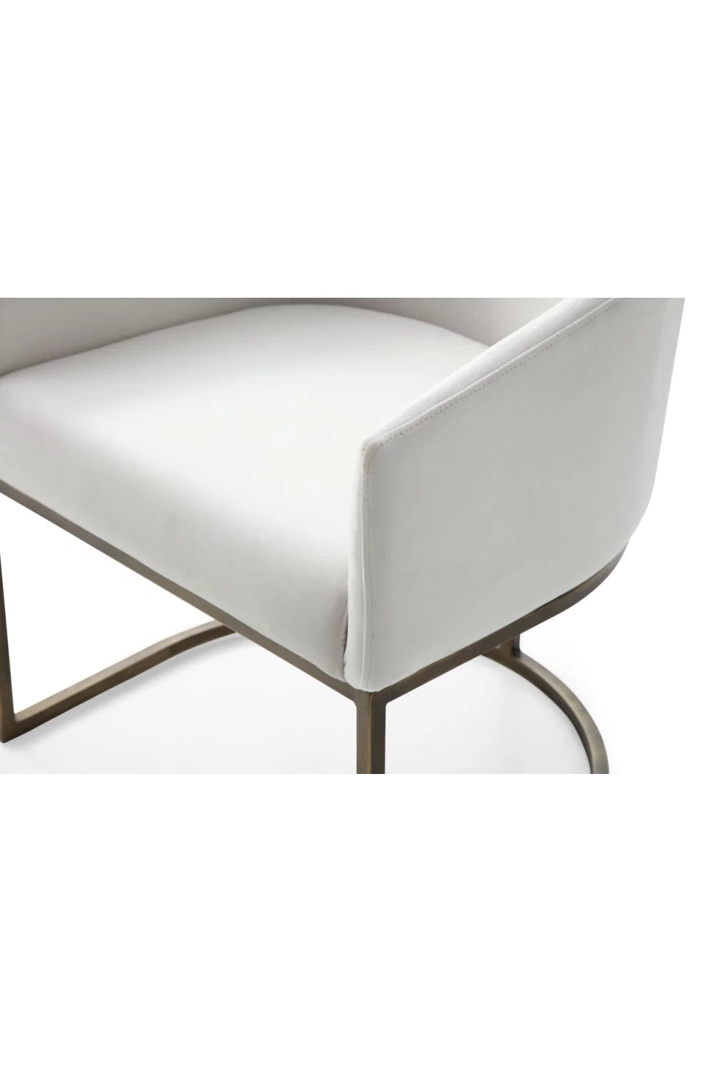 Luxury Cantilevered Velvet Modern Dining Chair European Style for Villa