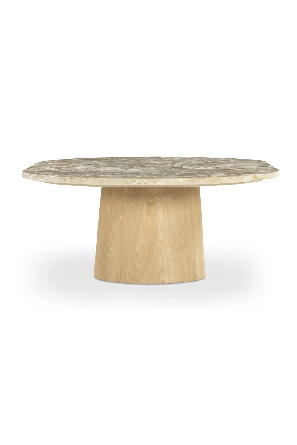 Luxury Carly Marble Oval Coffee Table Modern Italian Style for Villa