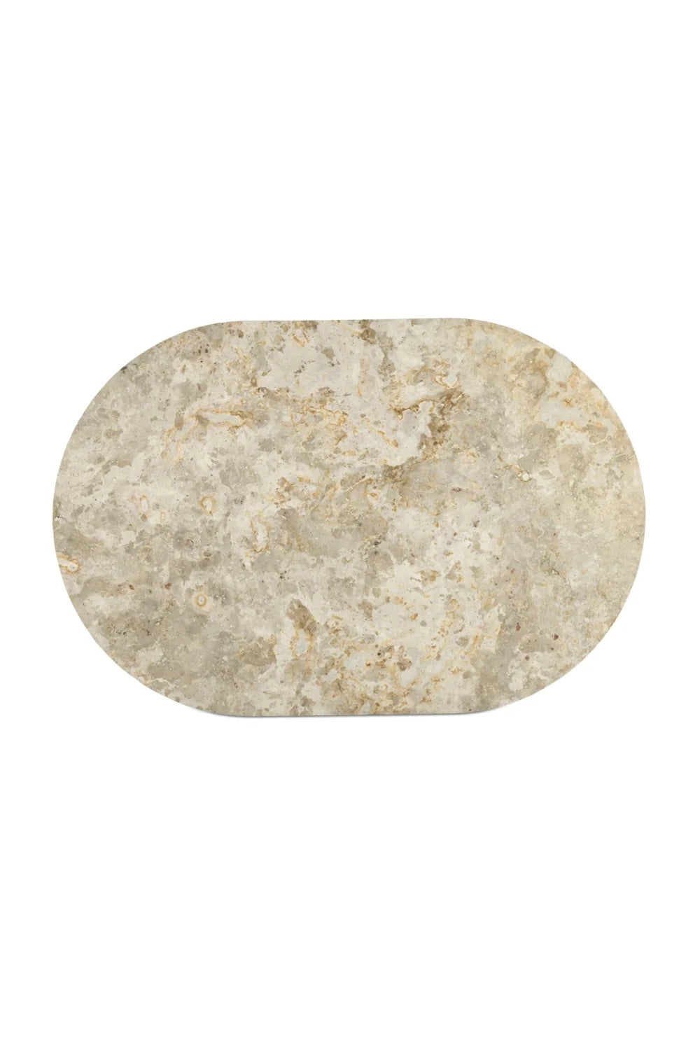 Luxury Carly Marble Oval Coffee Table Modern Italian Style for Villa