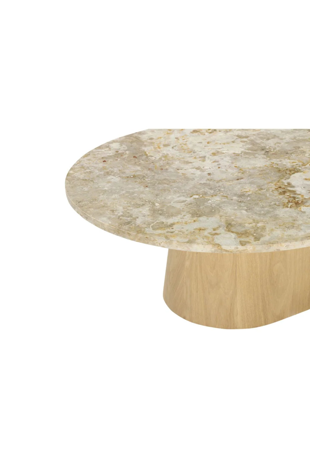 Luxury Carly Marble Oval Coffee Table Modern Italian Style for Villa