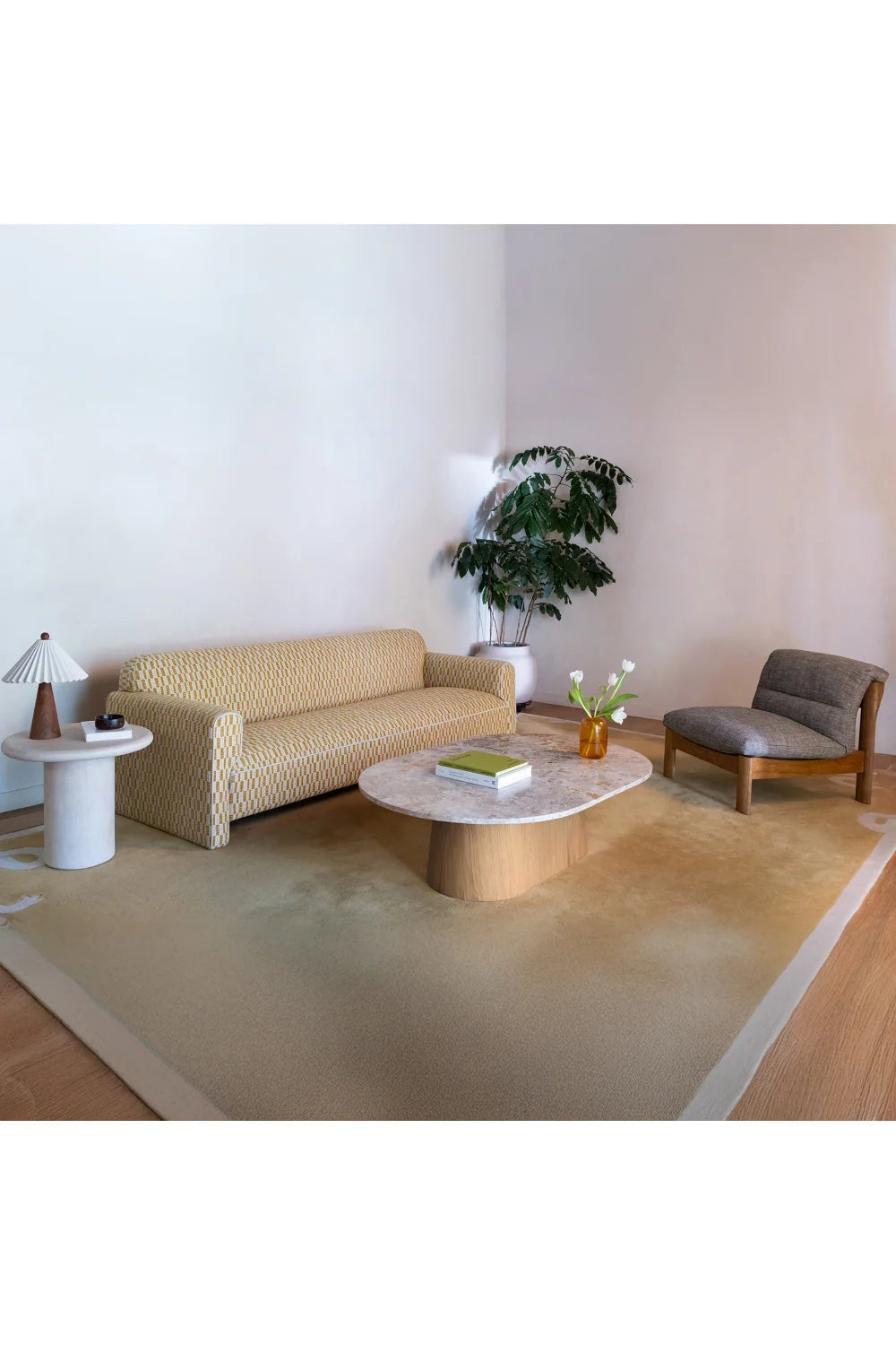Luxury Carly Marble Oval Coffee Table Modern Italian Style for Villa