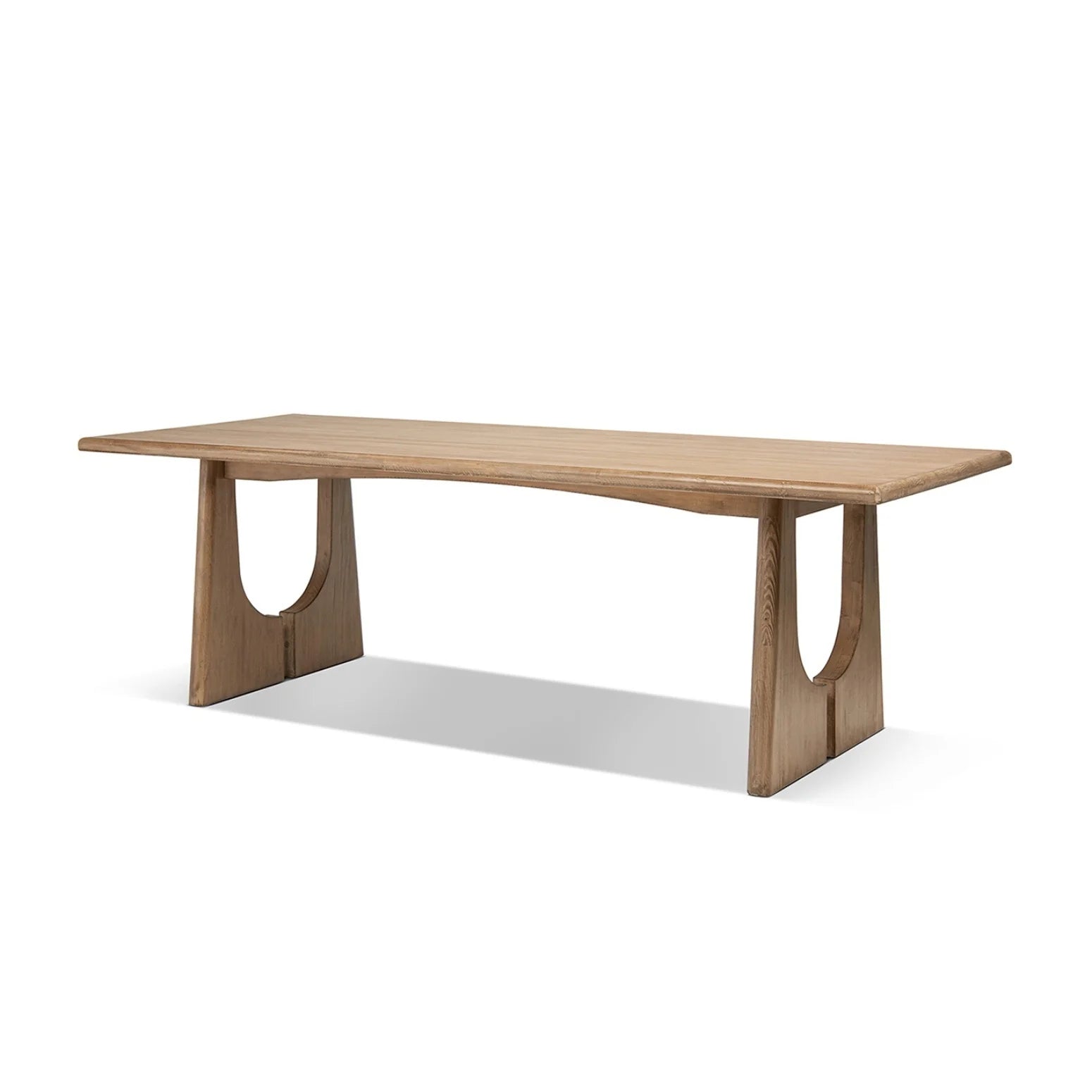 Luxury Carmel Pine Wood Dining Table Modern Italian Style for Villa