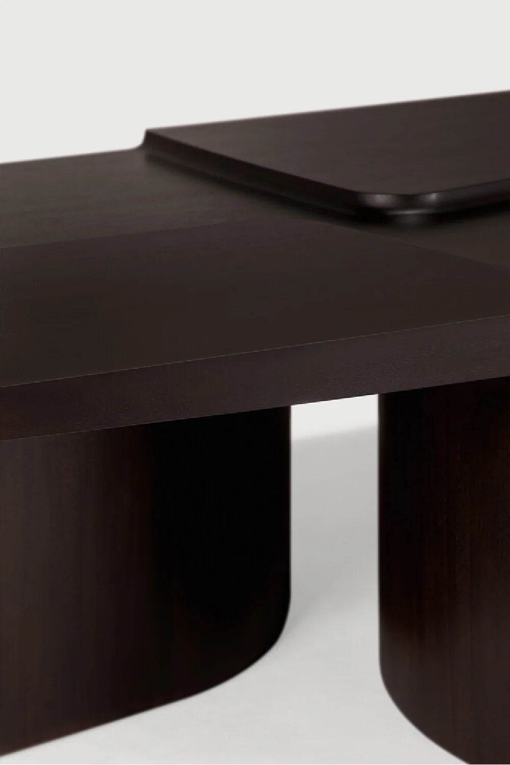 Luxury Carved Brown Mahogany Coffee Table Modern Italian Style for Villa