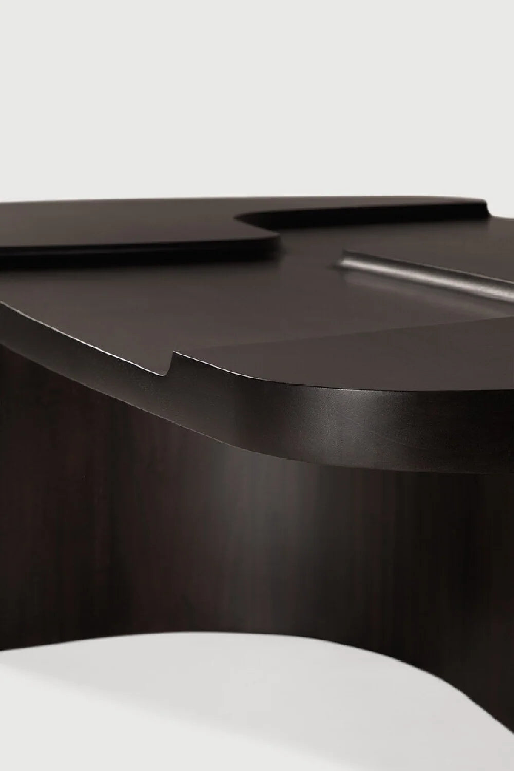 Luxury Carved Brown Mahogany Coffee Table Modern Italian Style for Villa