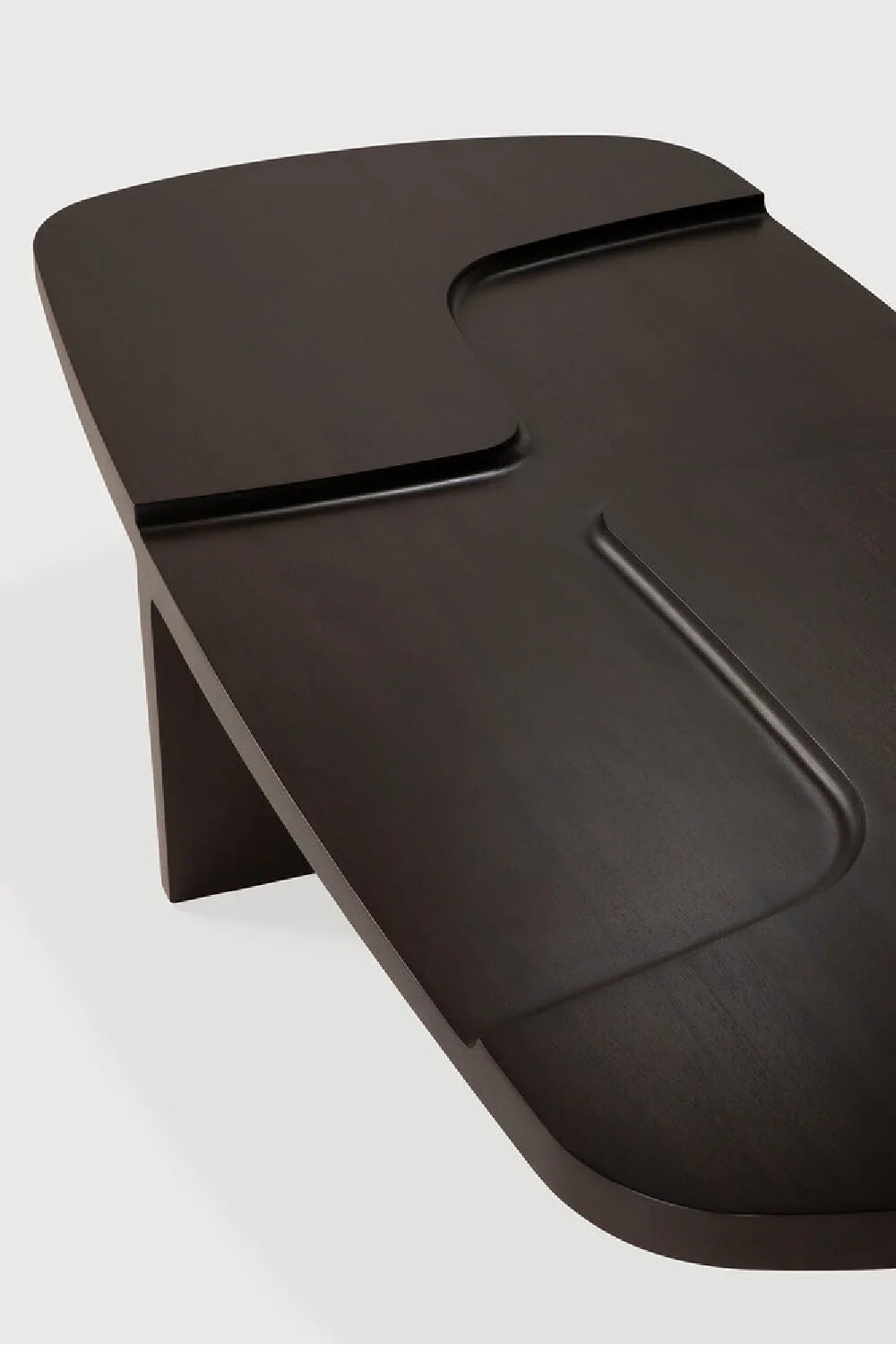 Luxury Carved Brown Mahogany Coffee Table Modern Italian Style for Villa