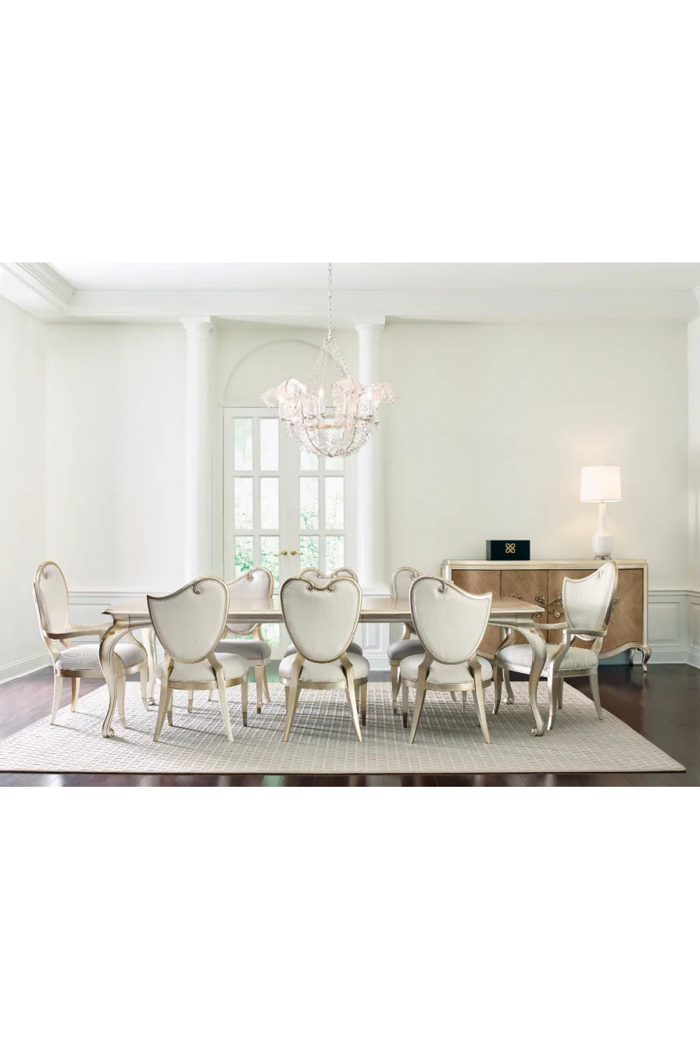 Luxury Carved Floral Buffet Sideboard European Style for Villa
