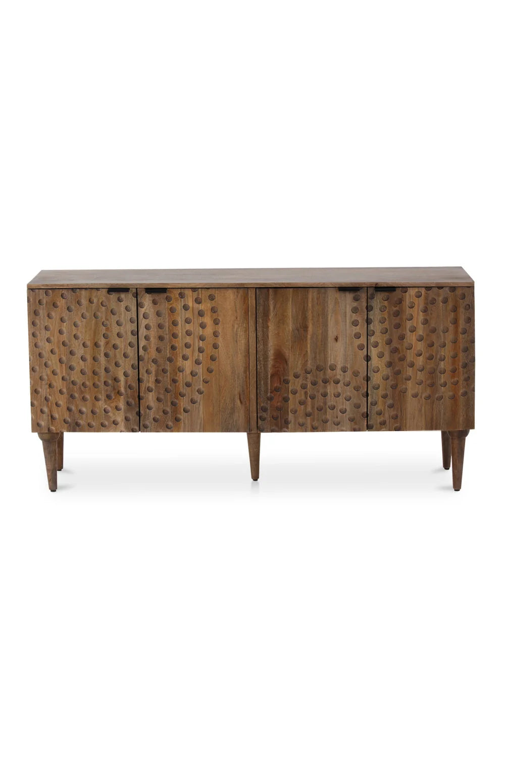 Luxury Carved Mango Wood 4-Door Sideboard European Style for Villa