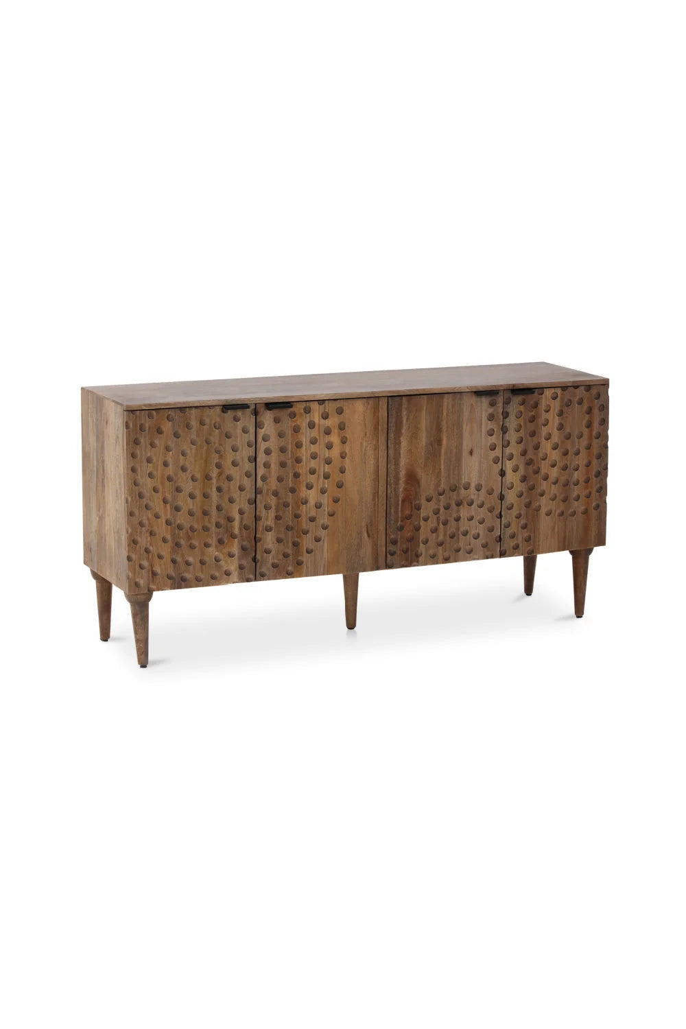 Luxury Carved Mango Wood 4-Door Sideboard European Style for Villa