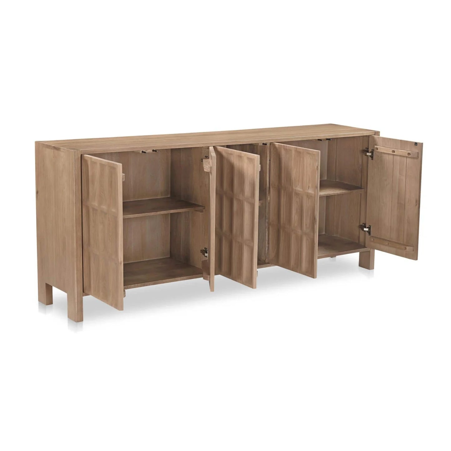 Luxury Carved Oak 5-Door Sideboard European Style for Villa
