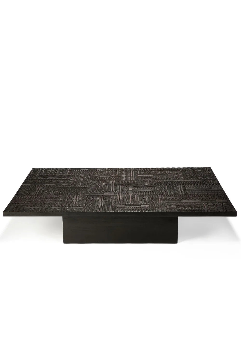 Luxury Carved Teak Coffee Table Modern Italian Style for Villa
