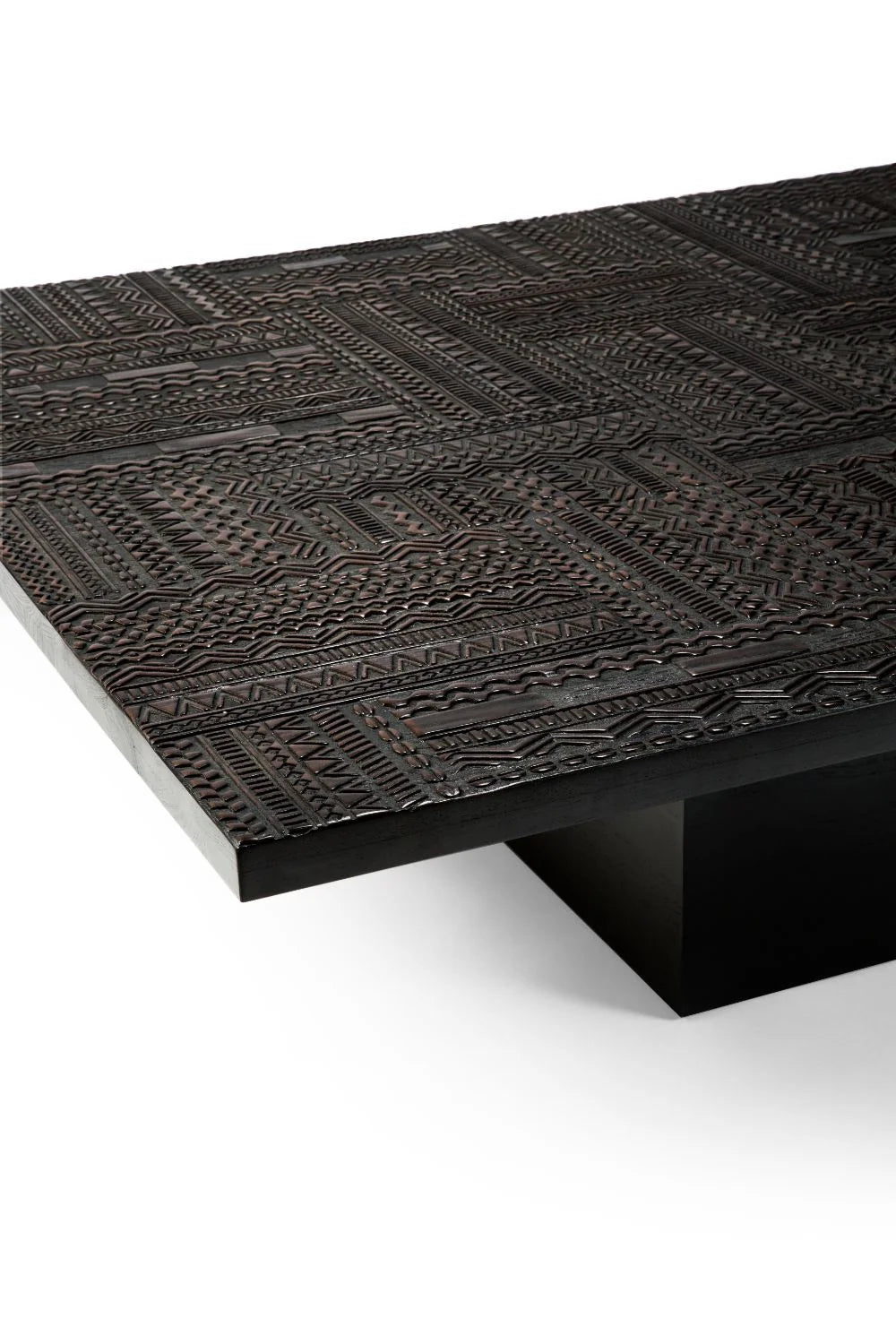 Luxury Carved Teak Coffee Table Modern Italian Style for Villa