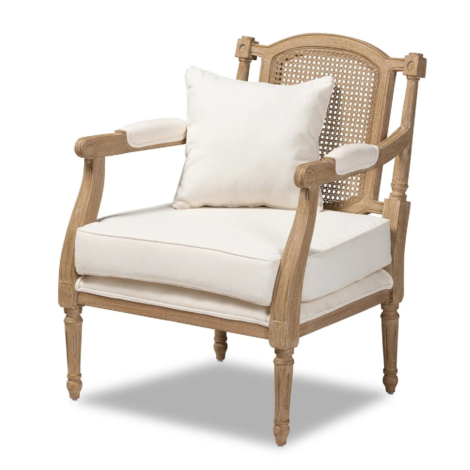 Luxury Carved Wood Accent Chair Modern European Style for Villa