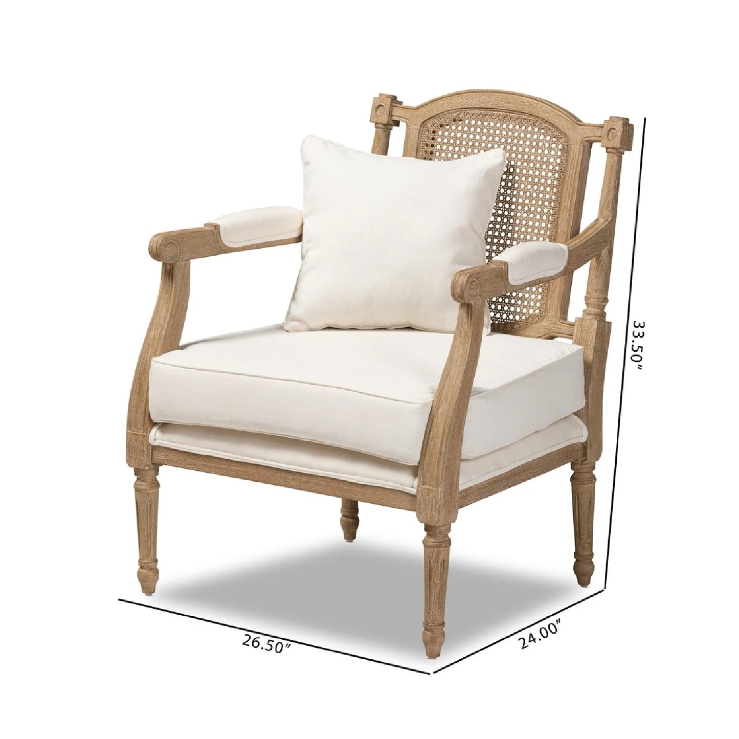 Luxury Carved Wood Accent Chair Modern European Style for Villa