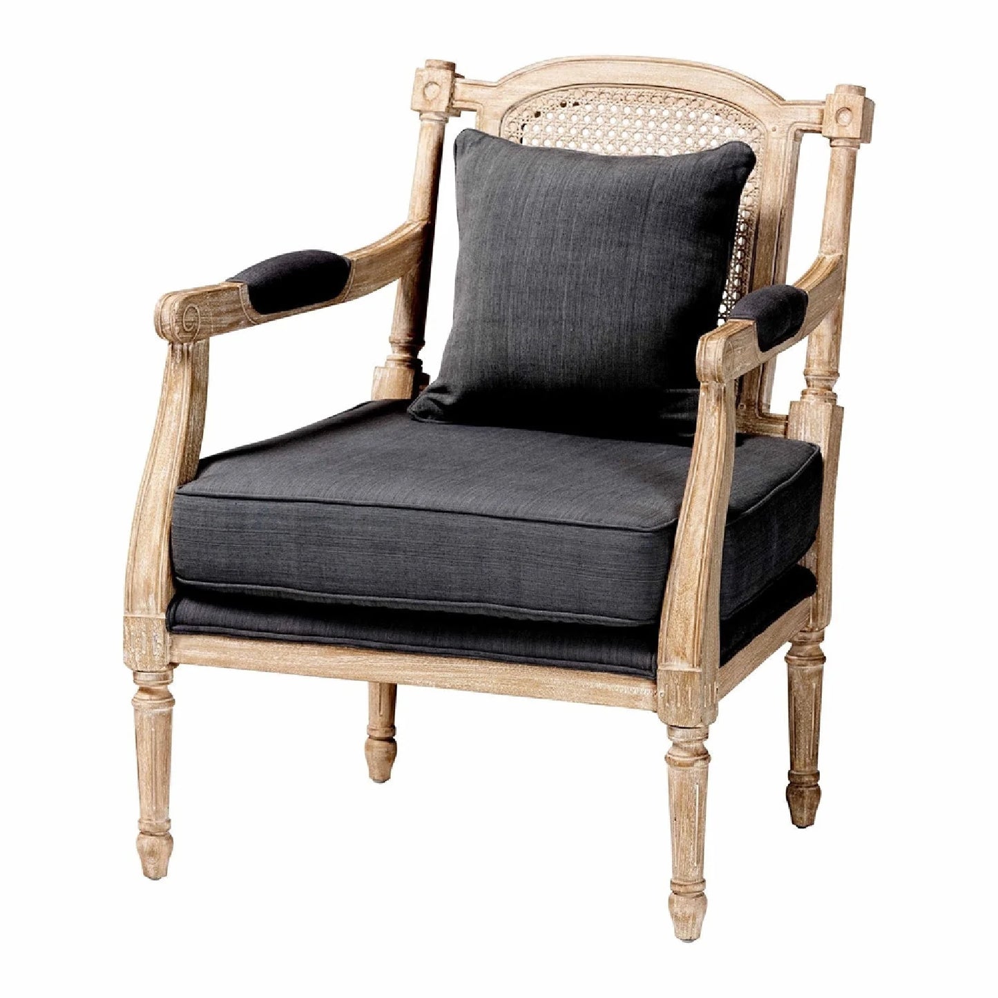 Luxury Carved Wood Accent Chair Modern European Style for Villa