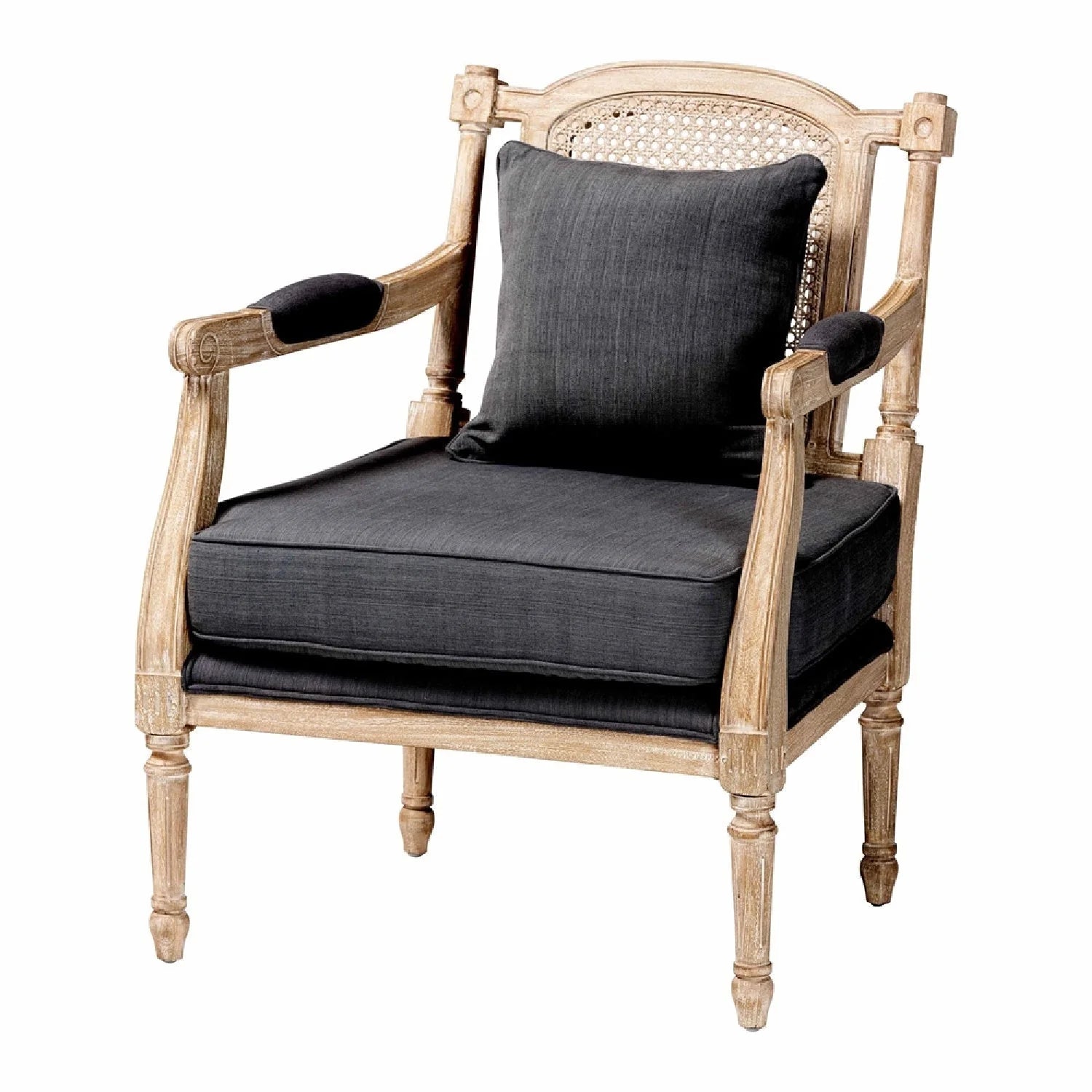 Luxury Carved Wood Accent Chair Modern European Style for Villa