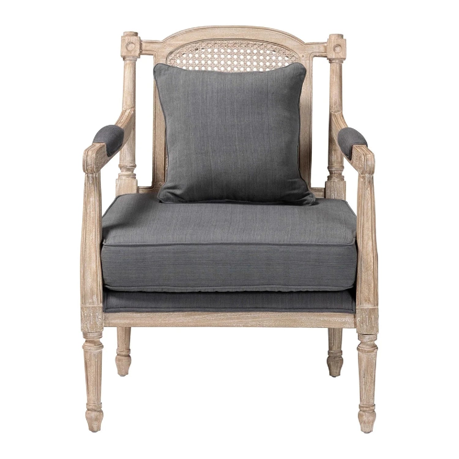 Luxury Carved Wood Accent Chair Modern European Style for Villa