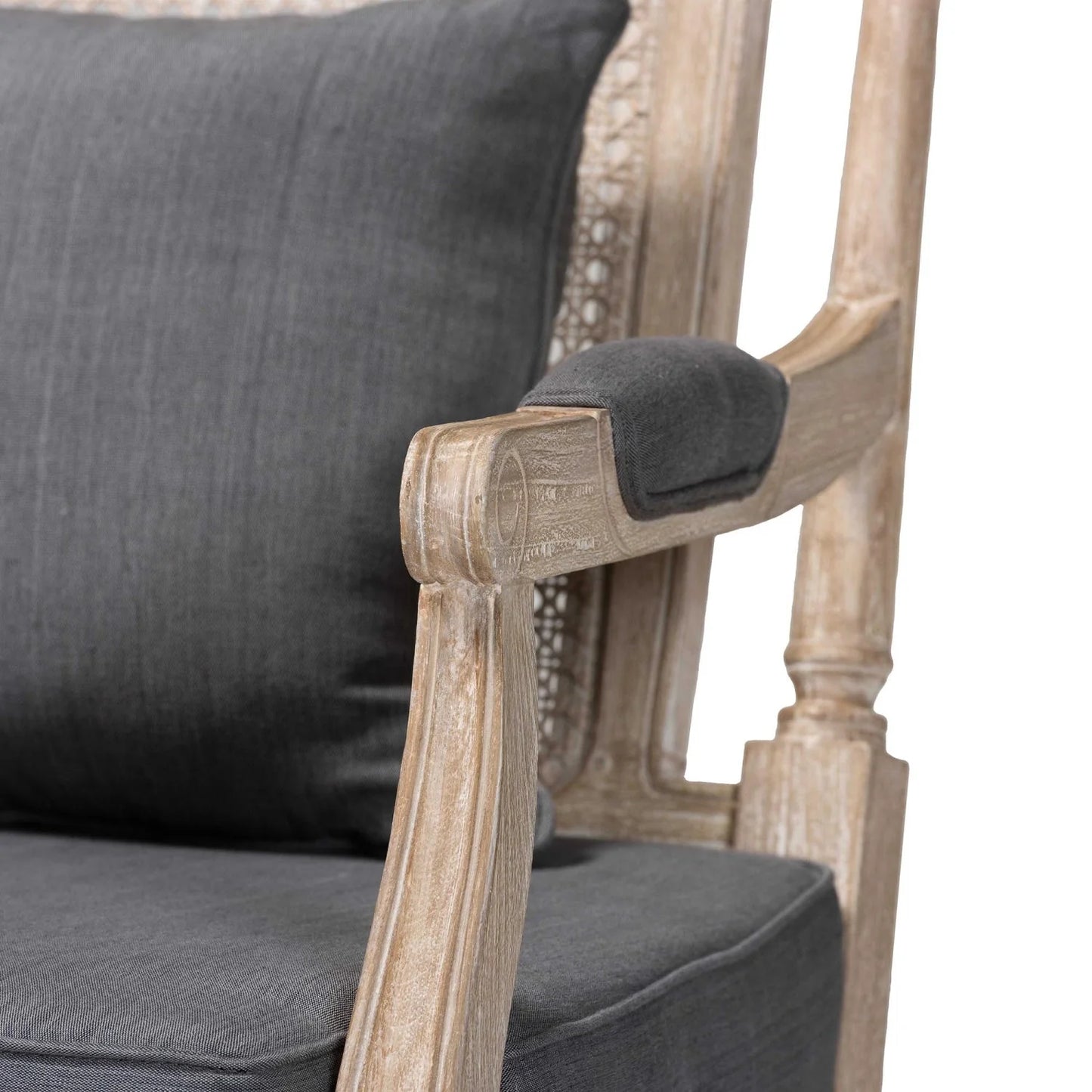 Luxury Carved Wood Accent Chair Modern European Style for Villa