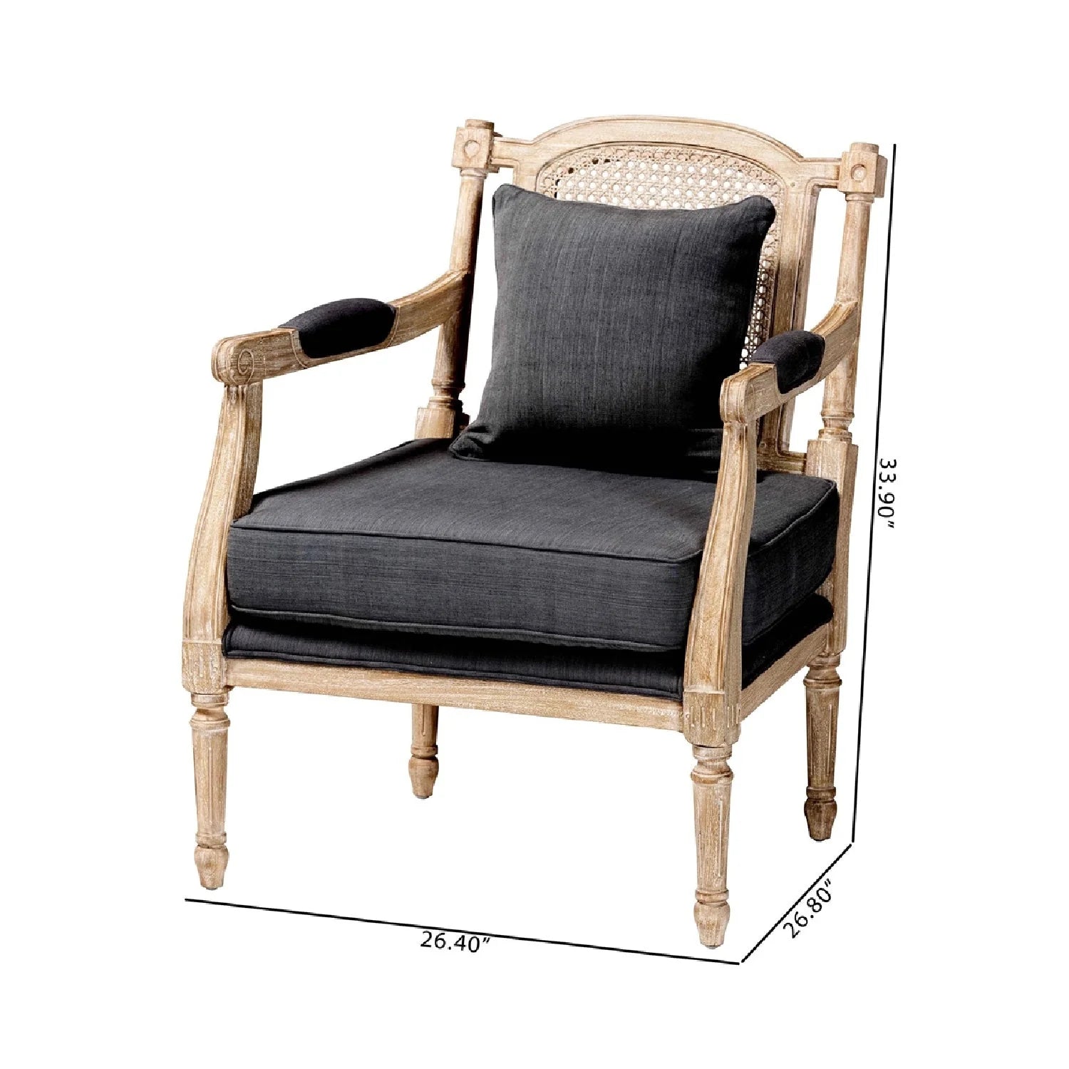 Luxury Carved Wood Accent Chair Modern European Style for Villa