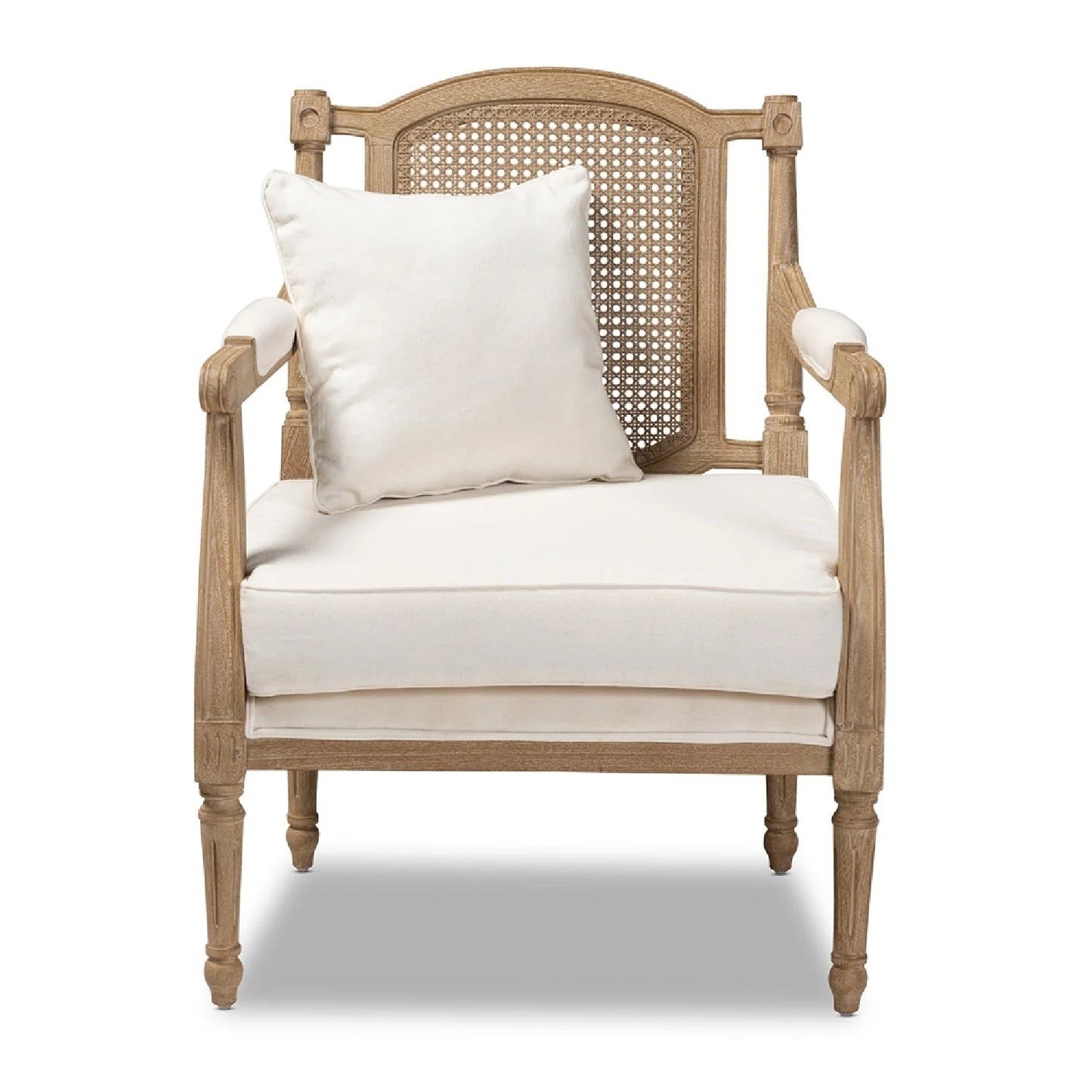 Luxury Carved Wood Accent Chair Modern European Style for Villa