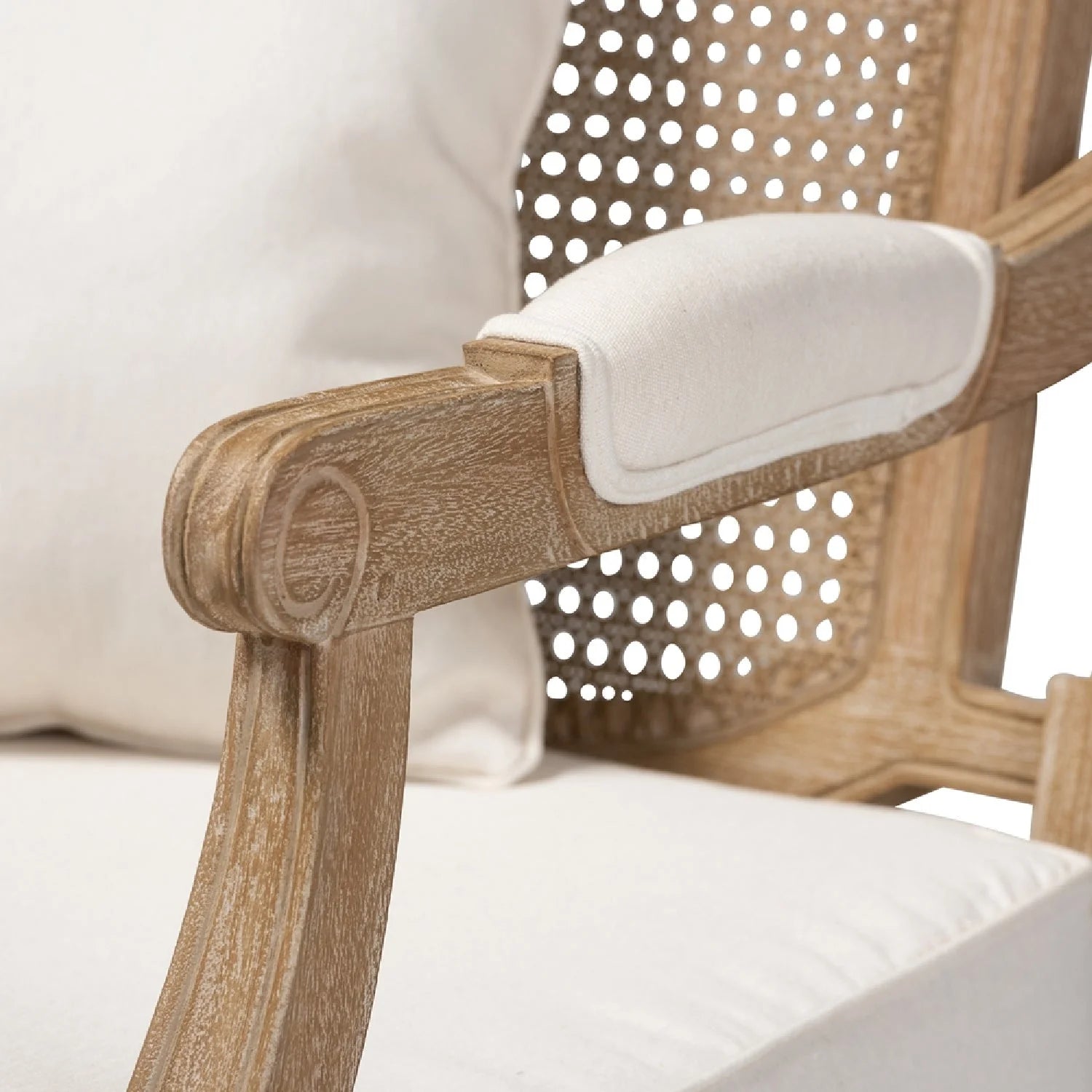 Luxury Carved Wood Accent Chair Modern European Style for Villa