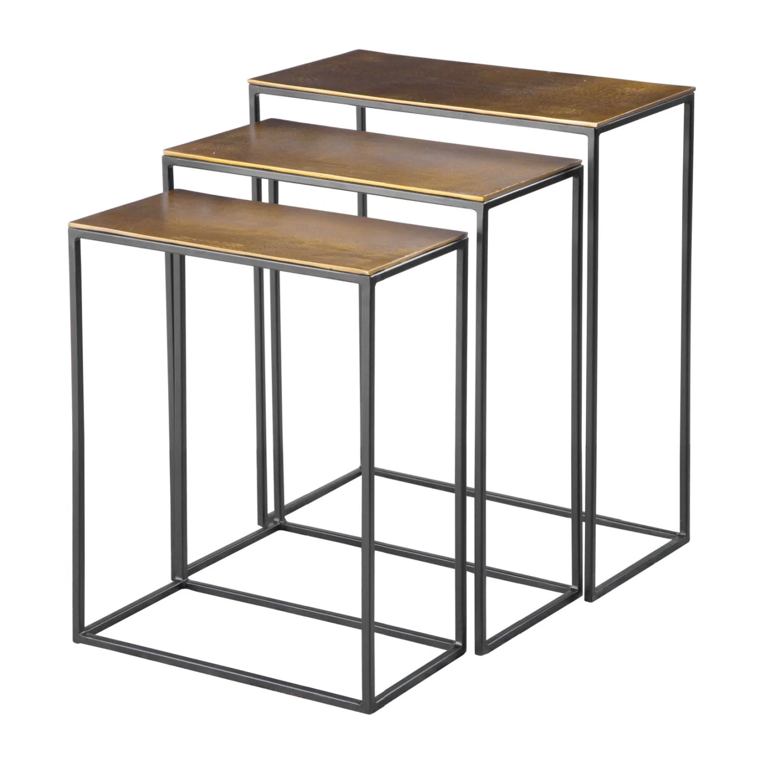 Luxury Cast Aluminum Nesting Coffee Table Modern Italian Style for Villa
