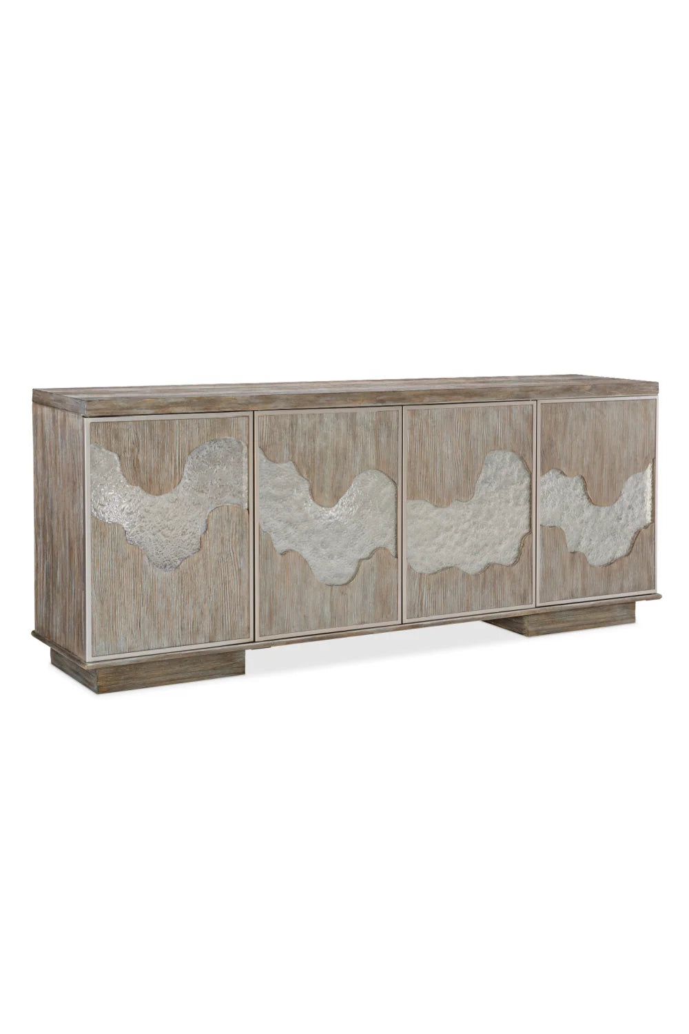 Luxury Cast Glass 4-Door Sideboard European Style for Villa