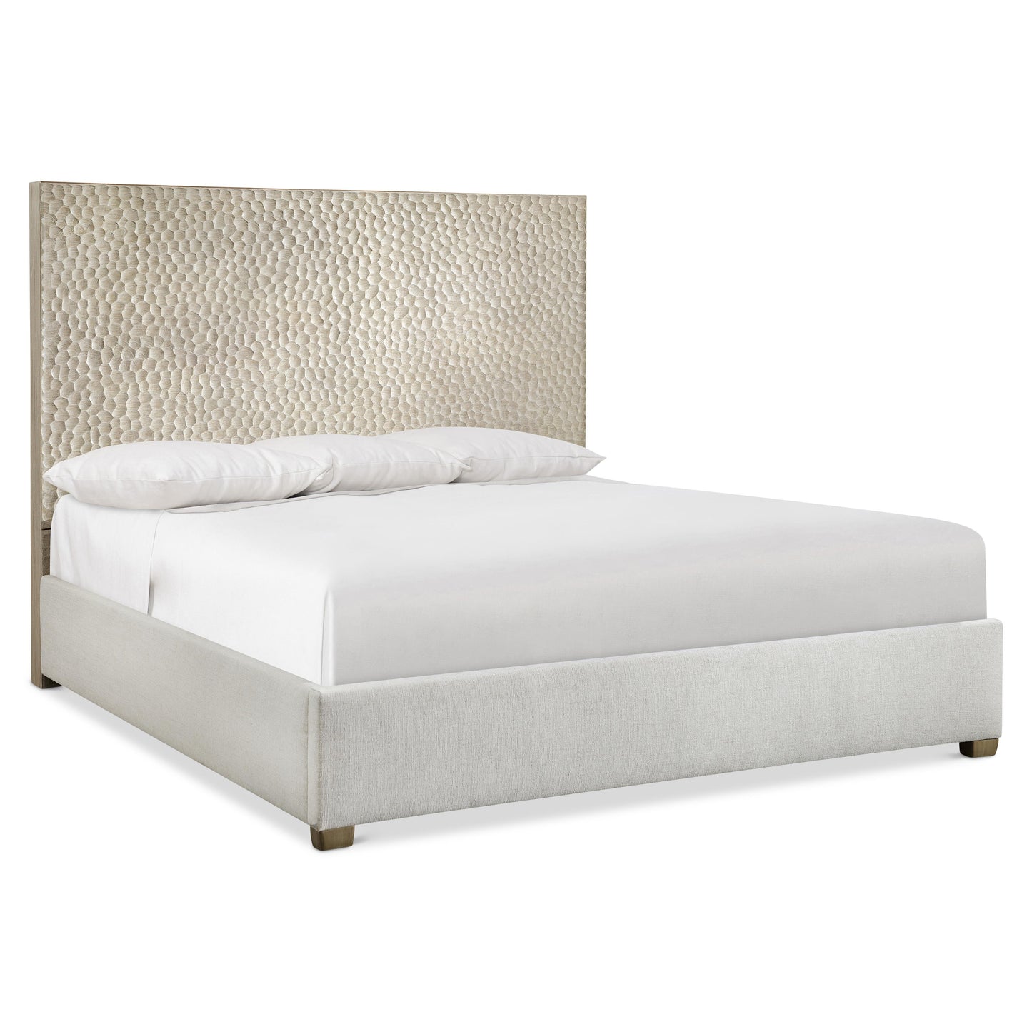 Luxury Cerro Fabric Panel Bed Modern Italian Style for Villa