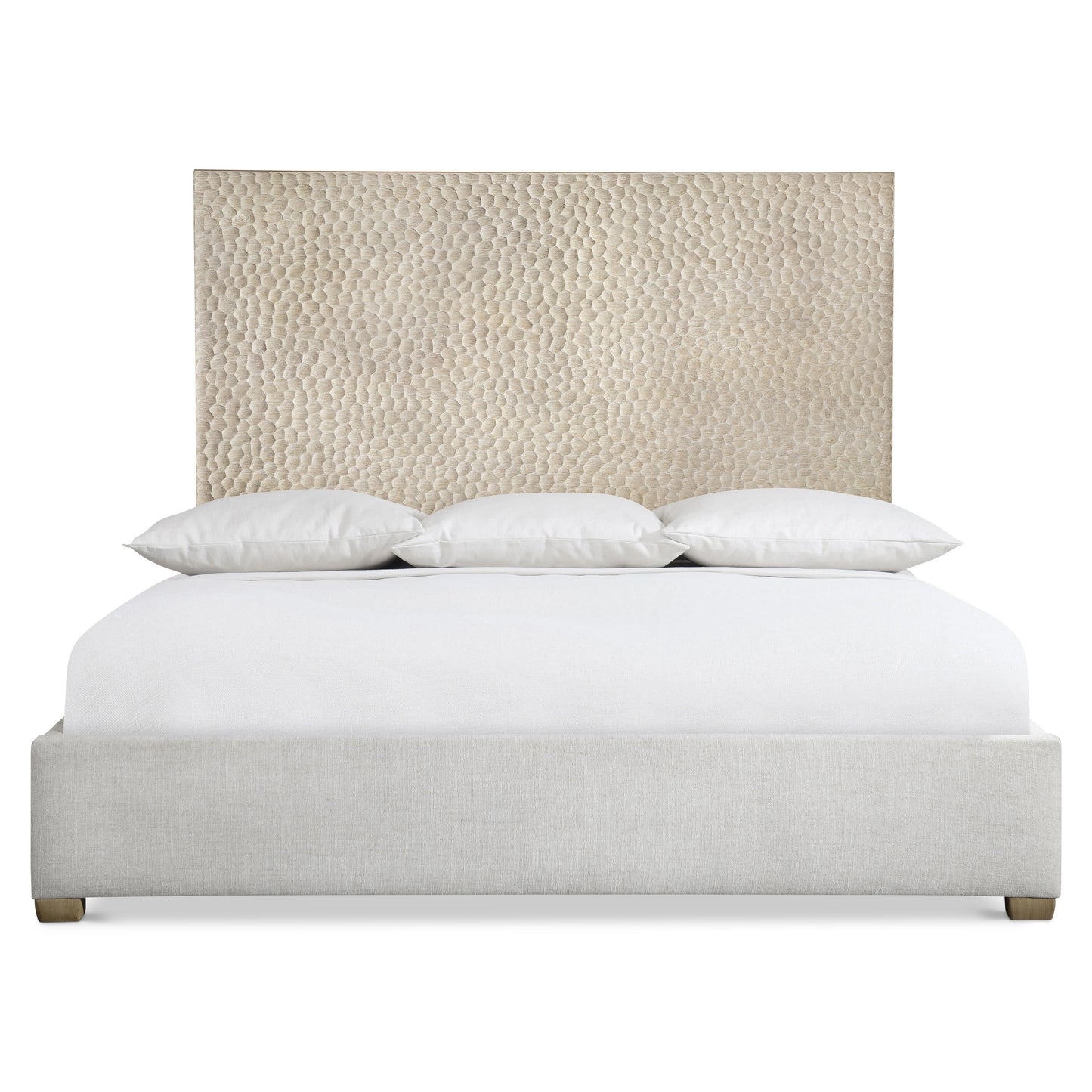 Luxury Cerro Fabric Panel Bed Modern Italian Style for Villa