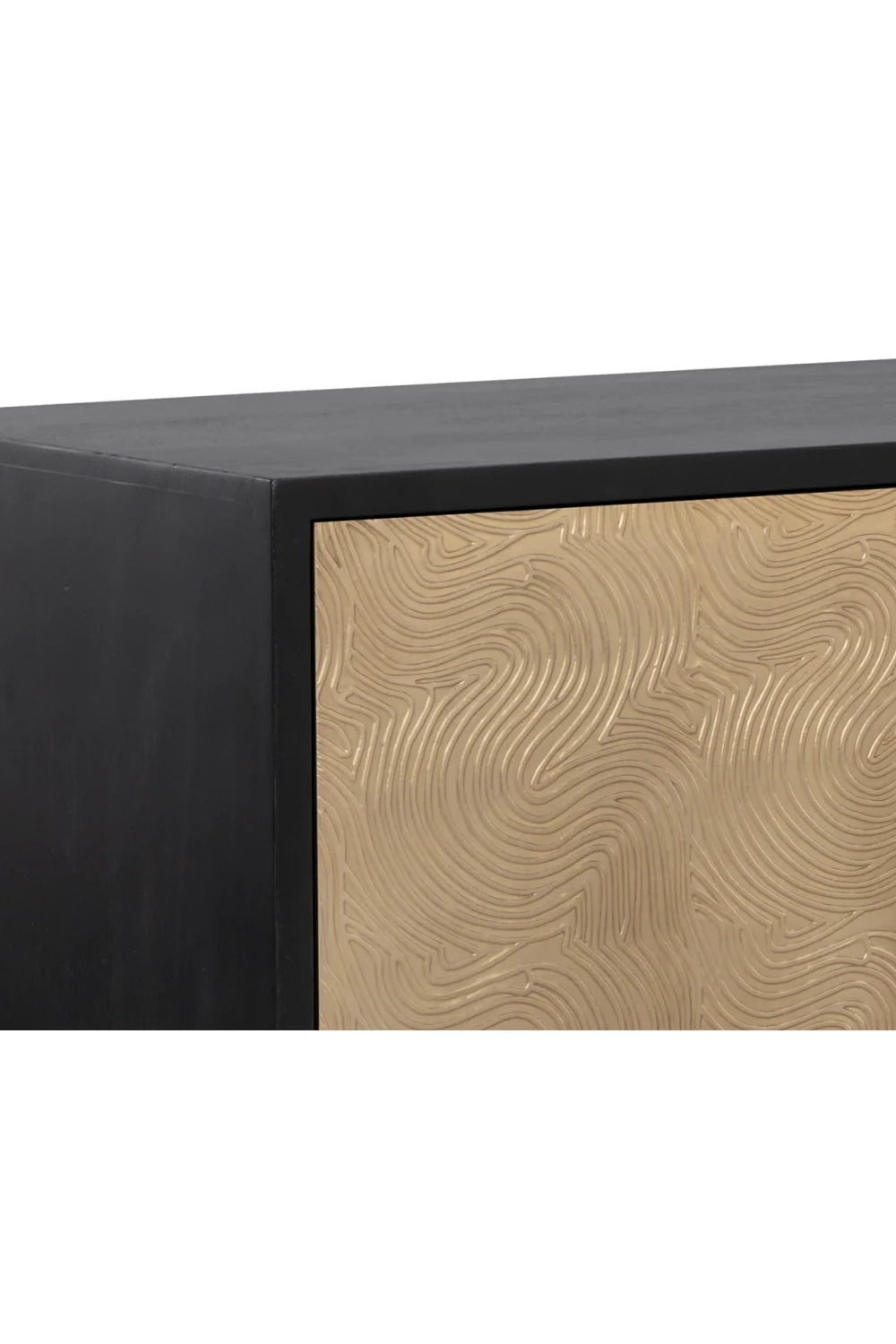 Luxury Champagne Gold 4-Door Sideboard European Style for Villa