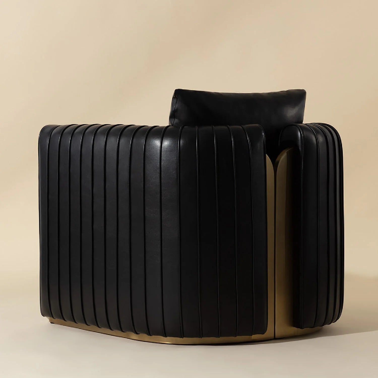 Luxury Channel Piped Lounge Chair European Style for Villa