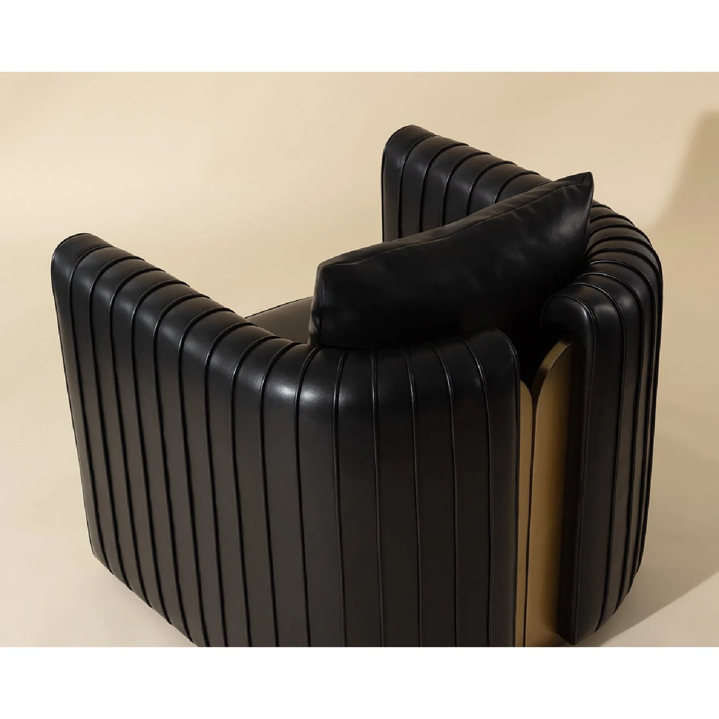 Luxury Channel Piped Lounge Chair European Style for Villa