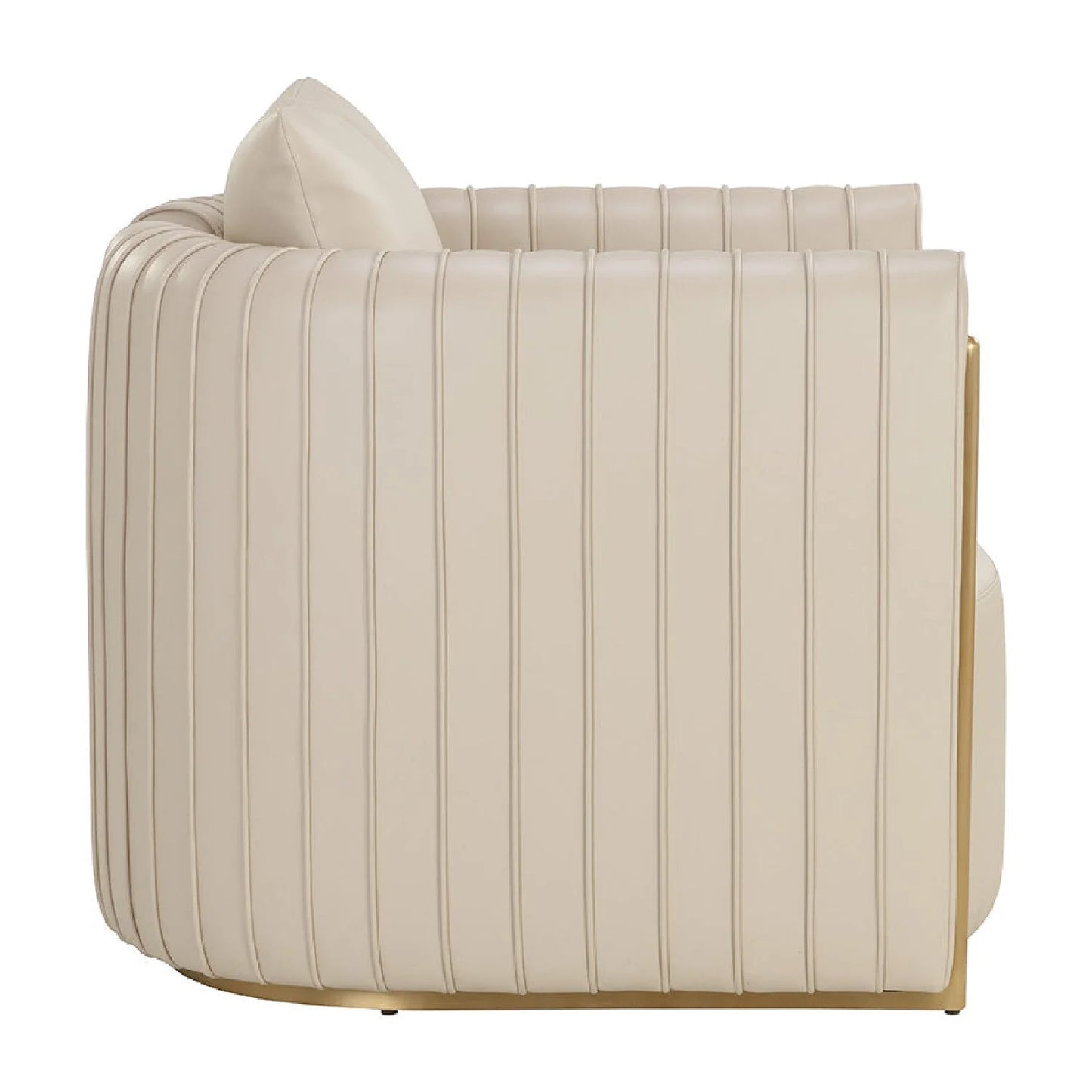 Luxury Channel Piped Lounge Chair European Style for Villa