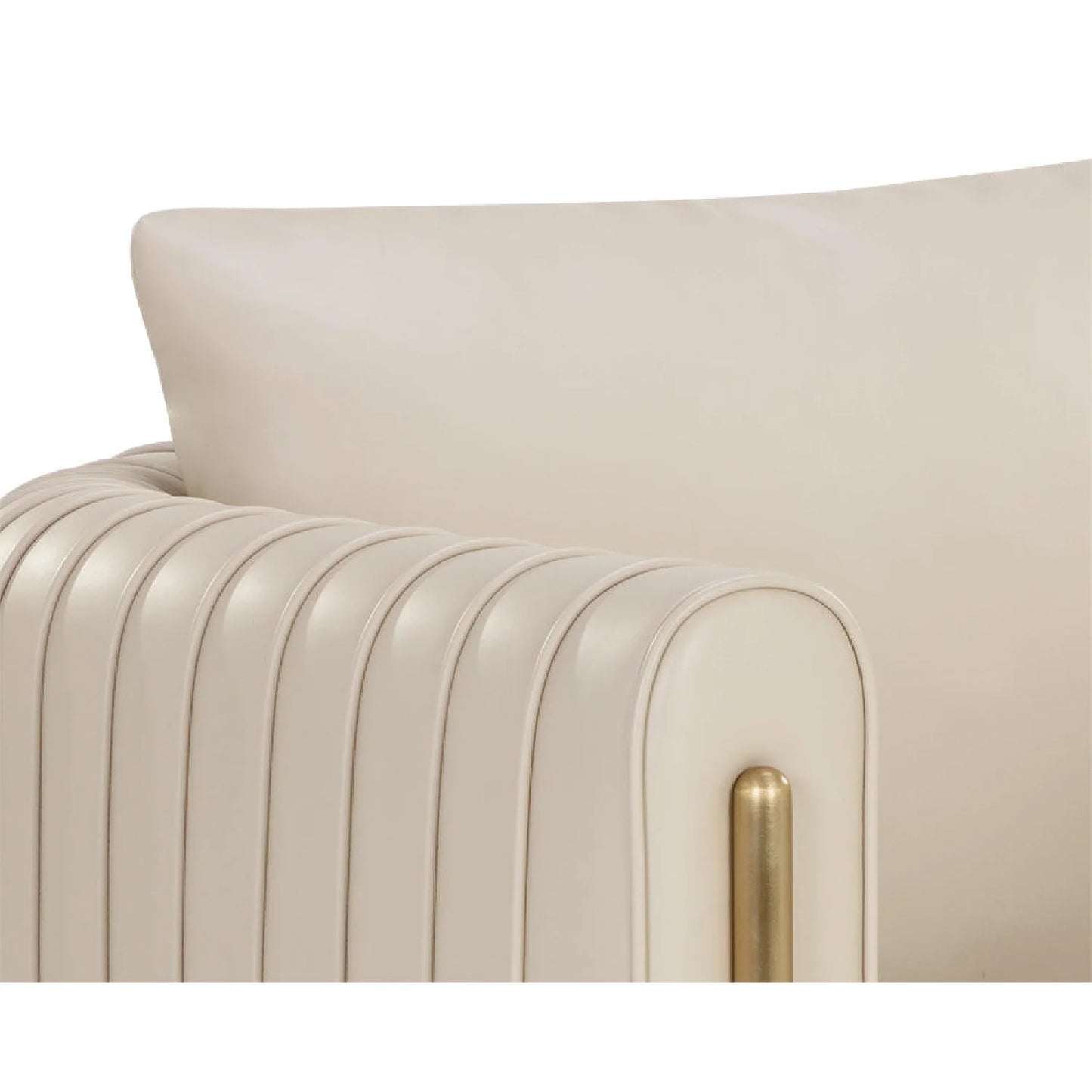 Luxury Channel Piped Lounge Chair European Style for Villa