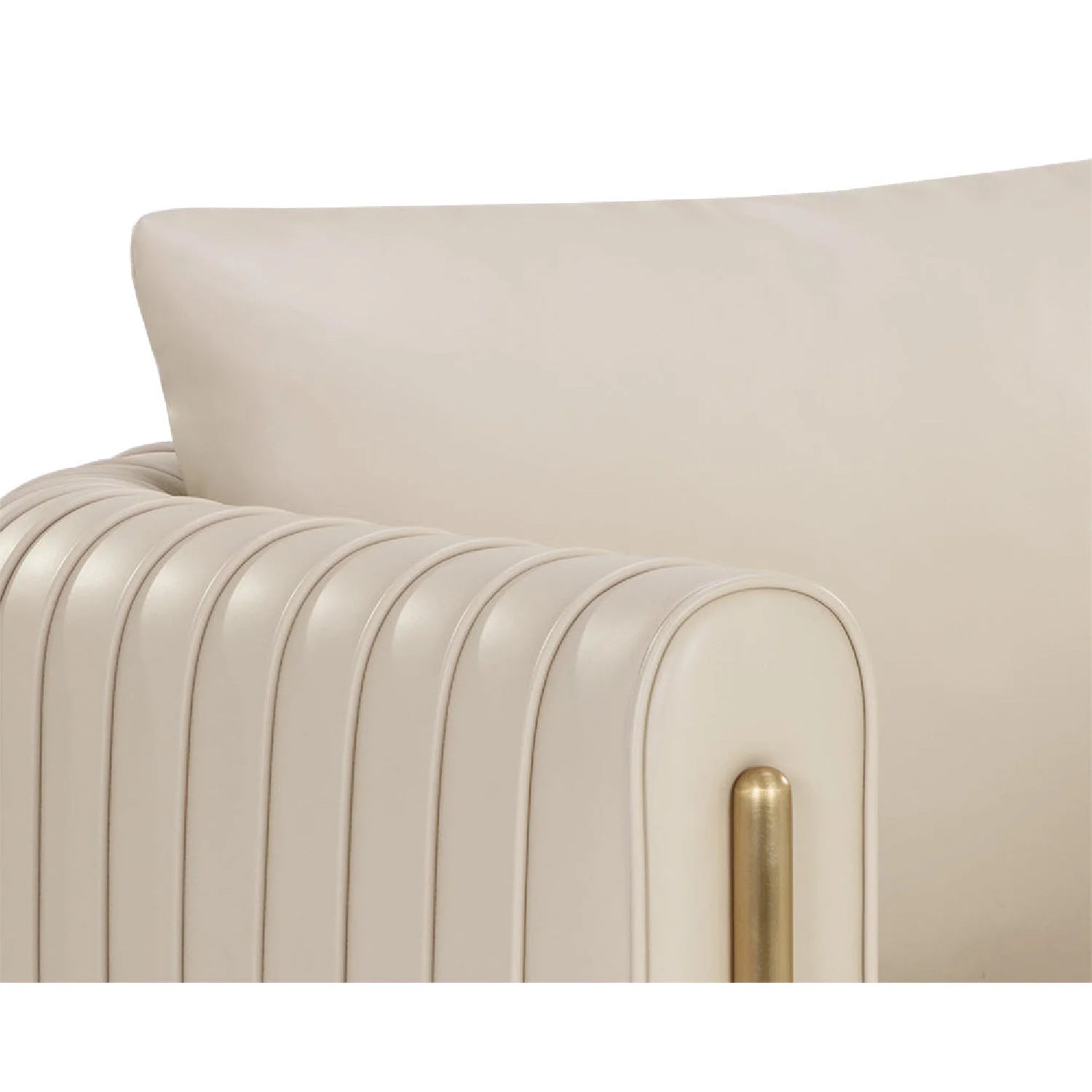Luxury Channel Piped Lounge Chair European Style for Villa